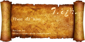 Ther Ákos névjegykártya